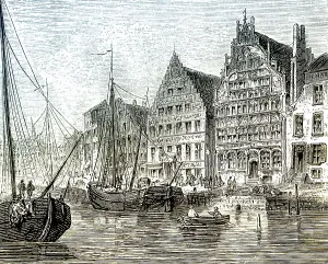 Historical guild houses in Ghent
