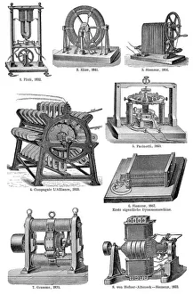 Historical illustration, 1894, historic generators