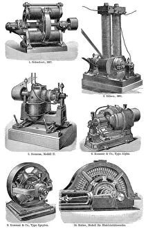 Historical illustration, 1894, historic generators