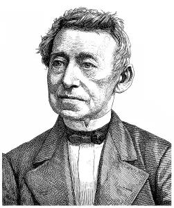 Historical illustration from the 19th Century portrait of Karl Joseph Georg Sigismund Waechter oder Carl Georg Waechter