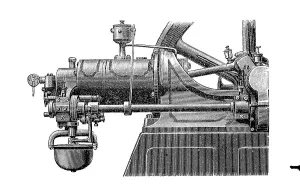 Historical illustration of gas engines