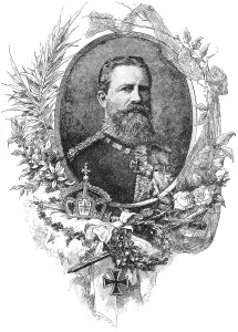 Historical illustration, portrait of Frederick III or Friedrich Wilhelm Nikolaus Karl of Prussia