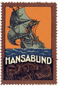 Historical illustration, poster stamp