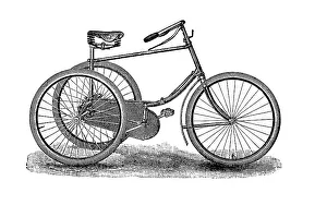 Historical illustration of a velocipede