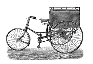 Historical illustration of a velocipede