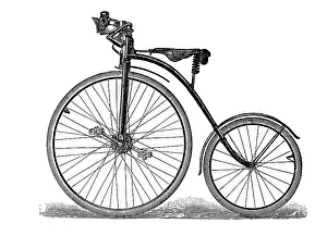 Historical illustration of a velocipede