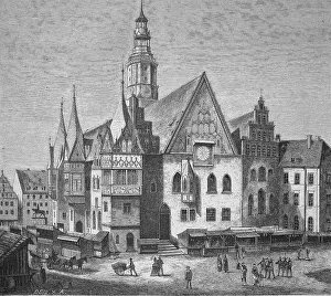 Historical illustration, Wroclaw townhall