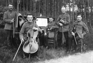 Historical image, military band outdoors, ca. 1926