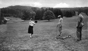 Historical image, playing golf, ca. 1926