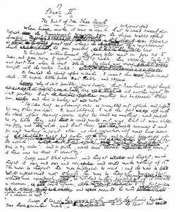 Historical manuscript, from A Christmas Carol by Charles John Huffam Dickens or Boz