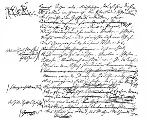 Historical manuscript, Shakespeare translation of Hamlet's to be or not to be