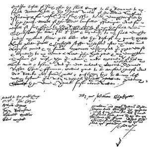 Historical manuscript, Testament of William Shakespeare