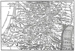 Historical map from 1859, Judea