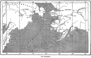 Historical map 1885, Russia, Alaska
