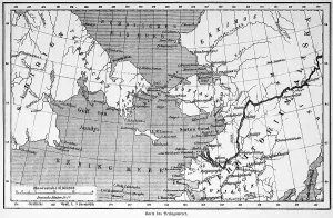 Historical map 1885, Russia, Siberia