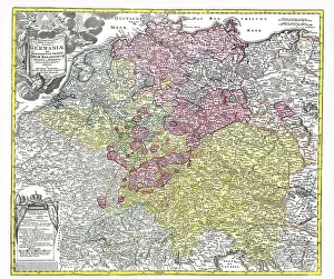 Historical map of Germany from 18th Century