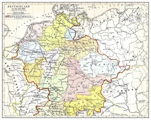 Historical map of Germany and Europe