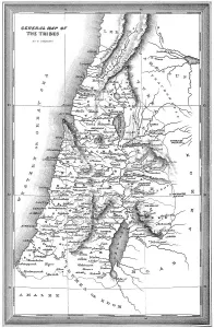 Historical map of the Tribes of Israel