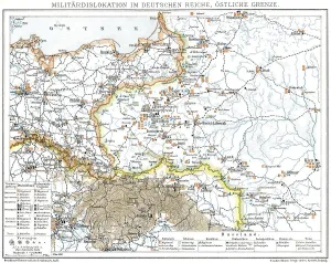 Historical military map of Germany