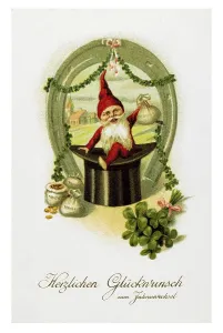 Historical New Year greetings card