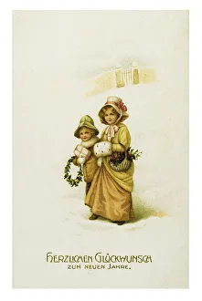 Historical New Year greetings card