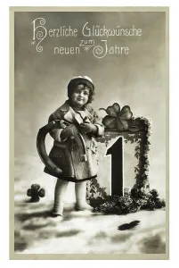 Historical New Year greetings card