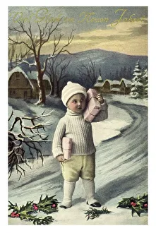 Historical New Year greetings card