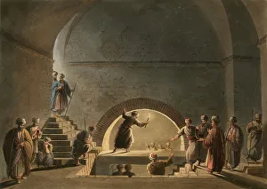 Historical Palestine, burial chambers near Bethany