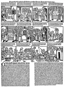 Historical pamphlet, 1480, from the alleged theft of the Host by the Jews of Passau