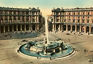 Historical photo around 1930, Fountain of the Naiads