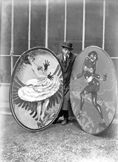 Historical photo, advertising signs for the circus