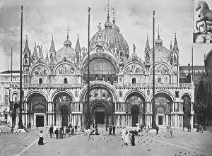 Historical photo (ca 1880) of The west facade of St