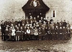 Historical photo, class, first grade