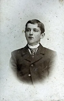 Historical photo, young man wearing a suit
