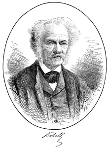 Historical pressure, 1875, portrait of Franz Ritter von Kobell
