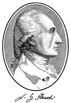 Historical print, 1781, portrait of Friedrich Heinrich Jacobi