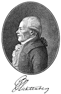Historical print, 1791, portrait of Georg Christoph Lichtenberg