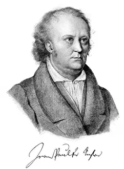 Historical print, engraving, portrait of Johann Paul Friedrich Richter or Jean Paul