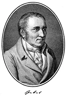 Historical print, engraving, portrait of Johann Peter Hebel