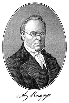Historical print, portrait of Albert Knapp