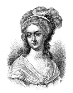 Historical print, portrait of Anna Margaretha or Margarethe Schwan