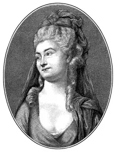 Historical print, portrait of Corona Elisabeth Wilhelmine Schroeter
