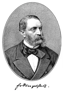 Historical print, portrait of Franz von Dingelstedt