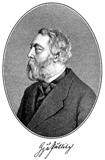 Historical print, portrait of Gustav Heinrich Gans zu Putlitz
