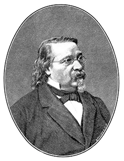 Historical print, portrait of Robert Edward Prutz
