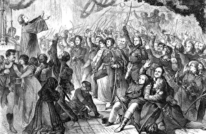 Historical scene, the consecration of the Luetzow Free Corps