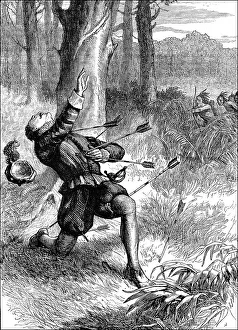 Historical scene from the U.S. history of the 16th Century