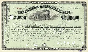 Historical share, Canada Southern Railroad Company