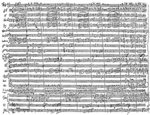 Historical sheet music manuscript from the opera Die Afrikanerin by Giacomo Meyerbeer or Jakob Liebmann