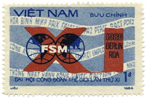 Historical stamp commemorating the FSM or Free Speech Movement